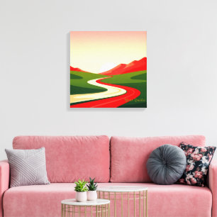 Winding Road Toward the Sun Canvas Print
