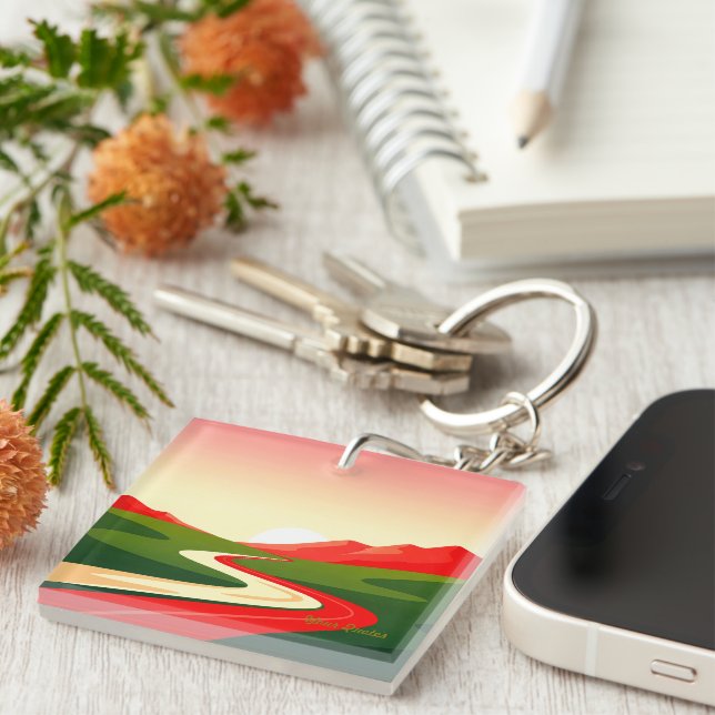 Winding Road Toward the Sun Key Ring (Front Right)