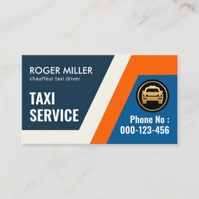 Winding Route Taxi Destinations Business Card (Front)