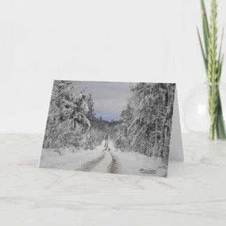 Winding Winter Road Card