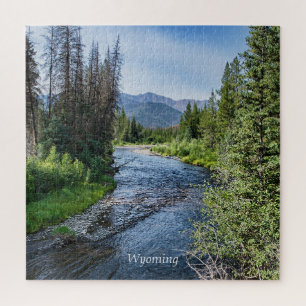 Winding Wyoming Stream (labelled) Jigsaw Puzzle