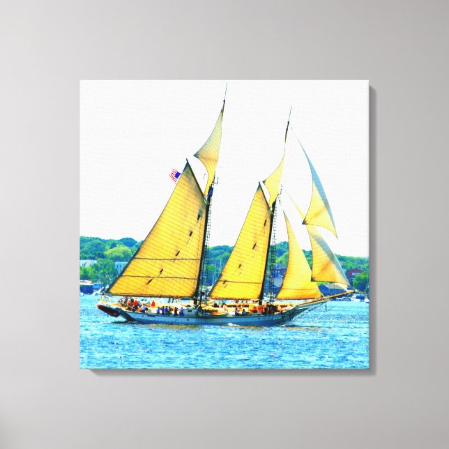 windjammer sailing wrapped canvas (Front)