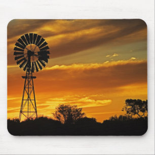 Windmill and Sunset, William Creek, Oodnadatta Mouse Pad