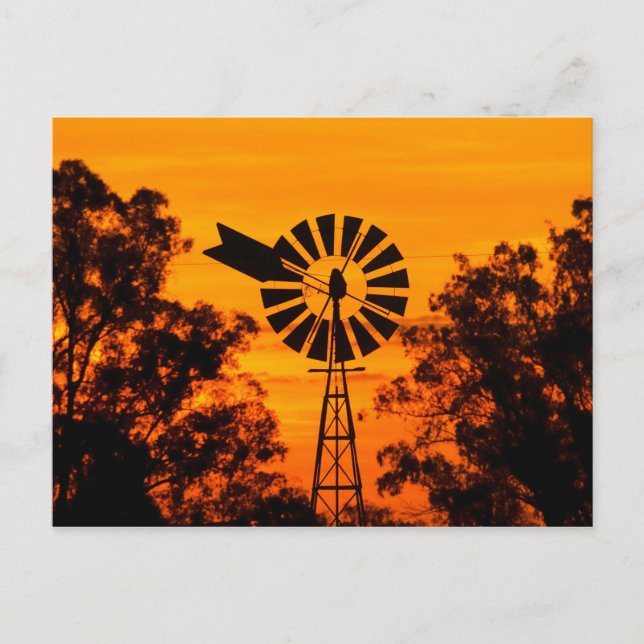 Windmill at Sunset, Australia Postcard (Front)