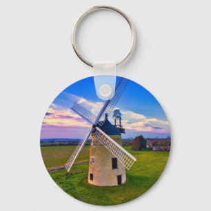 Windmill Blue Sky Key Ring