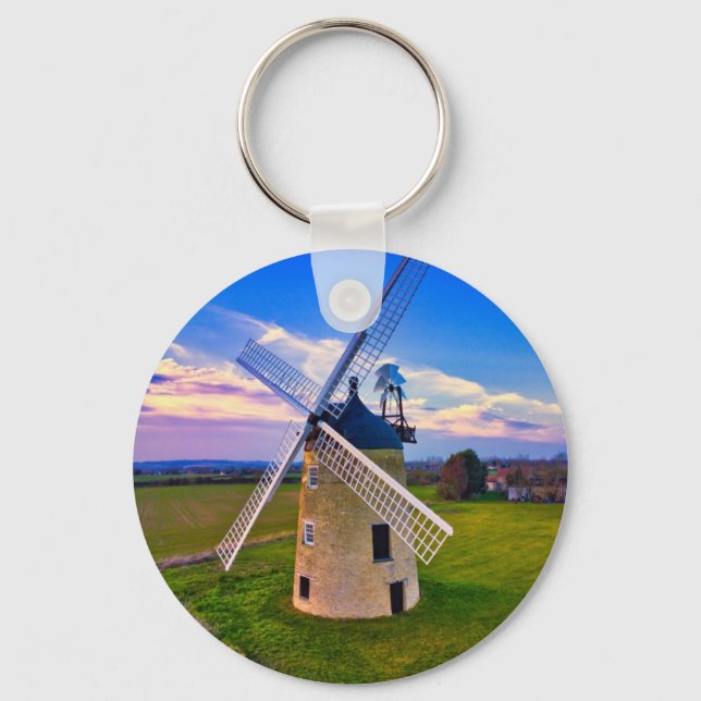 Windmill Blue Sky Key Ring (Front)