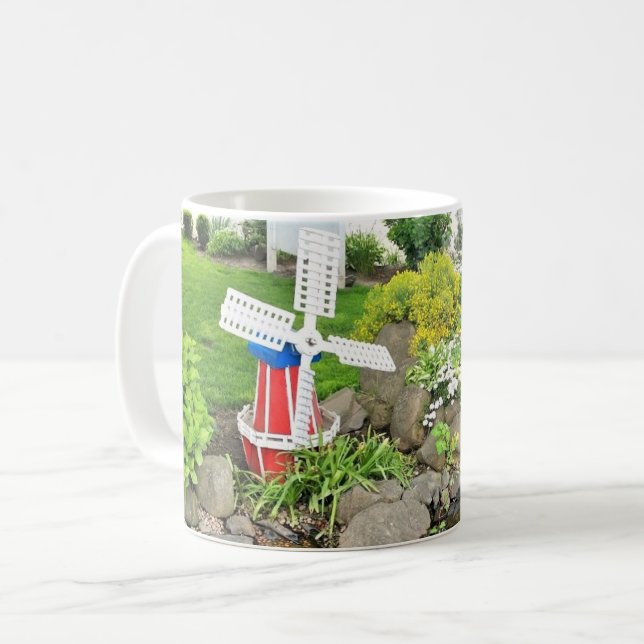 Windmill Garden Decor Coffee Mug (Front Left)