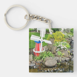 Windmill Garden Decor Key Ring