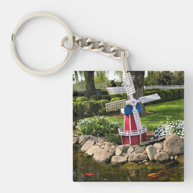 Windmill Garden Decor Key Ring (Front)