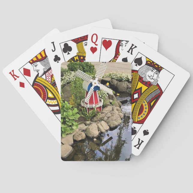 Windmill Garden Decor Playing Cards (Back)