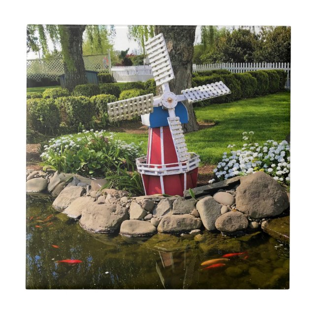 Windmill Garden Decor Tile (Front)