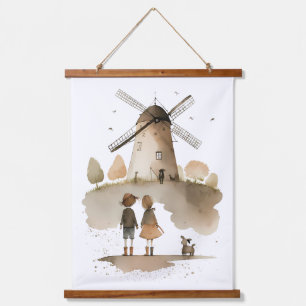 Windmill Hanging Tapestry