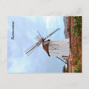 Windmill in Fuerteventura. Postcard
