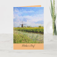 Windmill in Holland Art Impasto