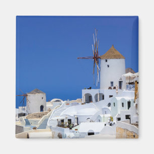 Windmill in Oia, Santorini, Greece Magnet