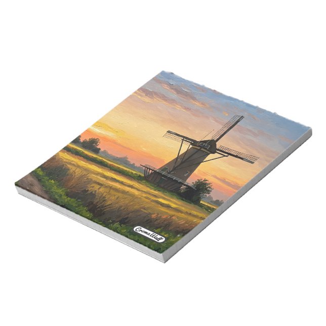 Windmill In The Countryside Notepad (Rotated)