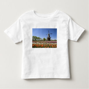 Windmill Island park with tulips in bloom at Toddler T-Shirt