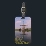 Windmill Kinderdijk Summer Holland Dutch Photo   Luggage Tag<br><div class="desc">Hello! Hope you like this photo I took on my travels! Feel free to add your own text and check my shops for more!</div>