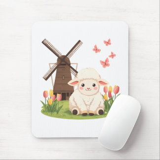 Windmill Meadow Sheep Mouse Pad