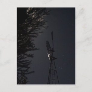 WINDMILL NIGHT SKY QUEENSLAND AUSTRALIA POSTCARD