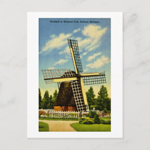 Windmill Park Holland, Michigan Vintage Postcard