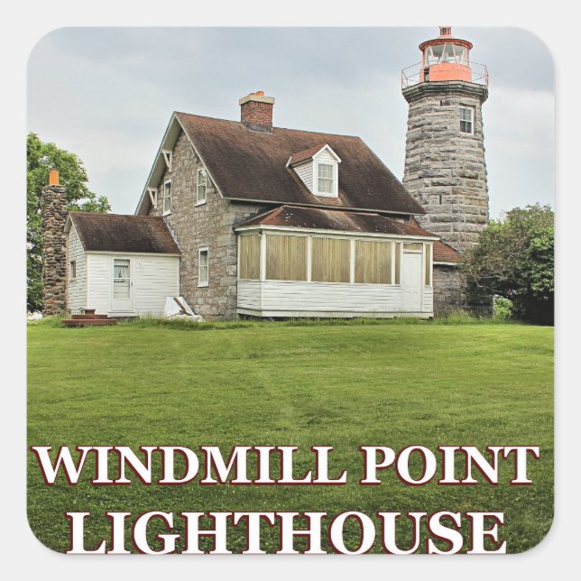 Windmill Point Lighthouse, Lake Champlain Stickers (Front)
