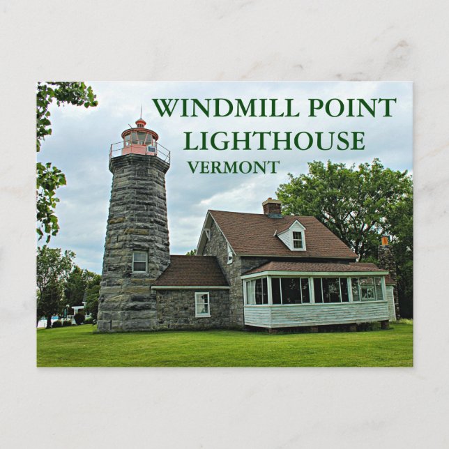 Windmill Point Lighthouse, Vermont Postcard (Front)