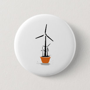 Windmill pot 6 cm round badge