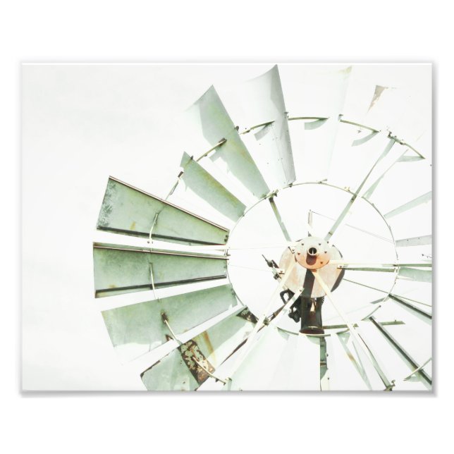 Windmill Power Farmhouse Rural Photo Print (Front)