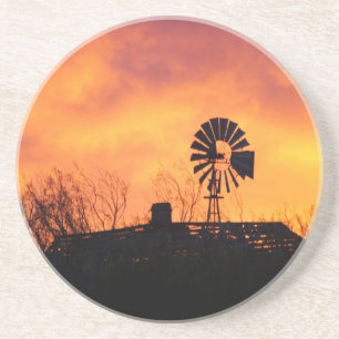 Windmill sunset coaster