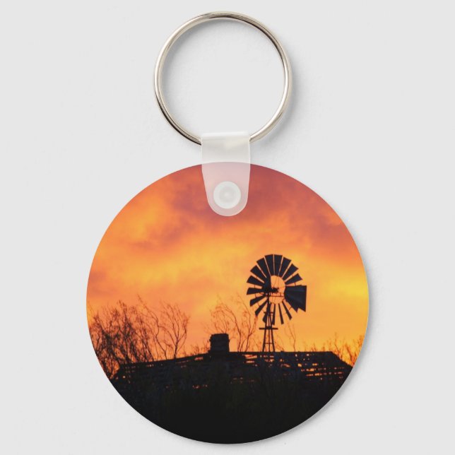 Windmill sunset key ring (Front)