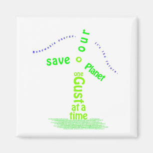 Windmill Typography Magnet
