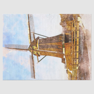 Windmill Vintage Urban Decoupage  Tissue Paper