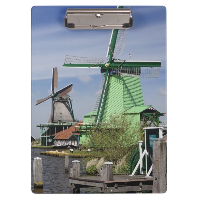 Windmill, Zaanse Schans, Holland, Netherlands 2 Clipboard (Front)