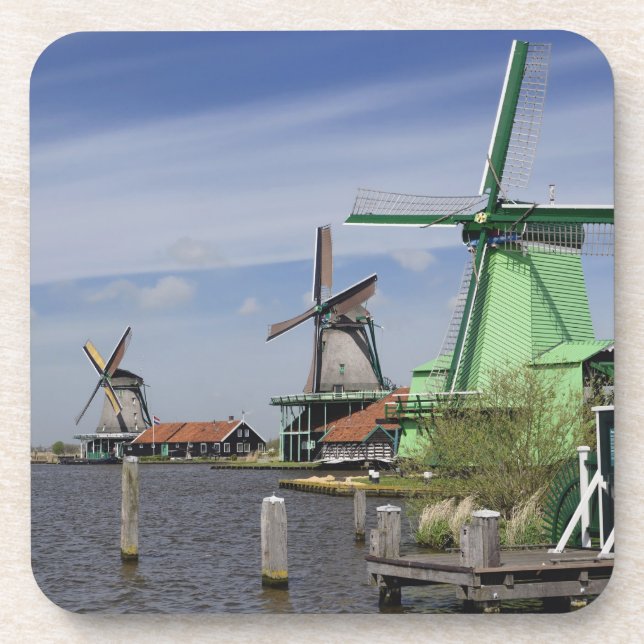 Windmill, Zaanse Schans, Holland, Netherlands 2 Coaster (Front)
