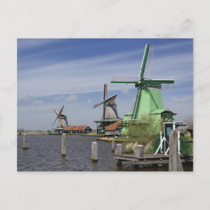Windmill, Zaanse Schans, Holland, Netherlands 2 Postcard