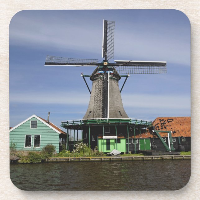 Windmill, Zaanse Schans, Holland, Netherlands 3 Coaster (Front)