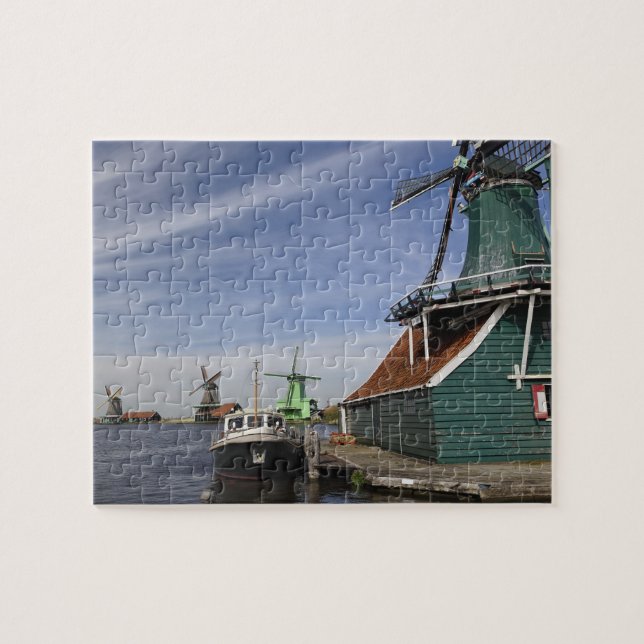 Windmill, Zaanse Schans, Holland, Netherlands Jigsaw Puzzle (Horizontal)