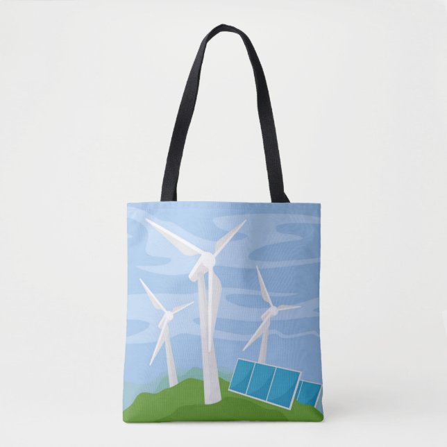 Windmills and Solar Cells Tote Bag (Front)