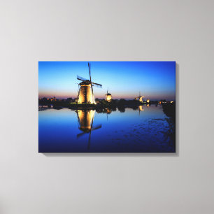 Windmills at Blue Hour canvas print