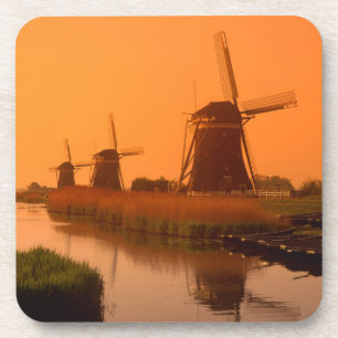 Windmills at sunset, Leidschendam, Netherlands Coaster