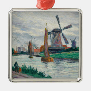 Windmills in Holland (The Netherlands) Metal Tree Decoration