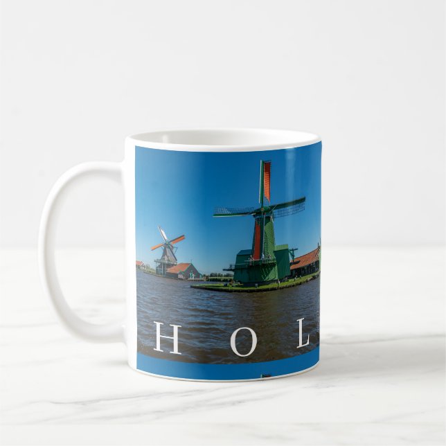 Windmills in Holland view mug (Left)