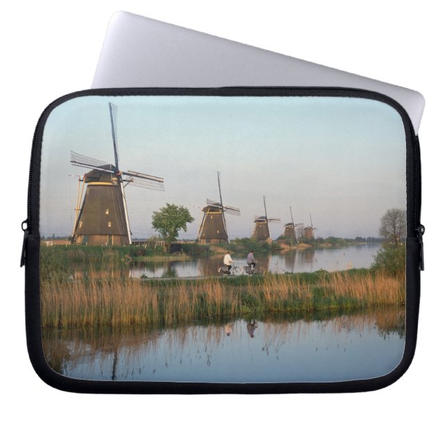 Windmills, Kinderdijk, Netherlands Laptop Sleeve (Front)
