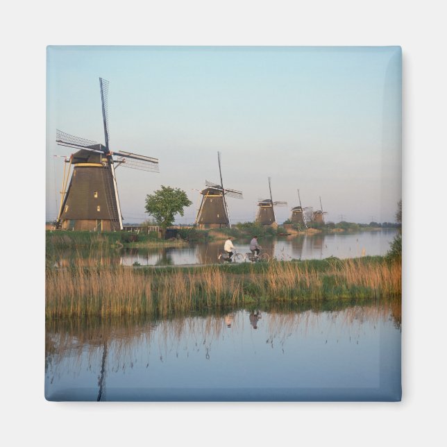 Windmills, Kinderdijk, Netherlands Magnet (Front)