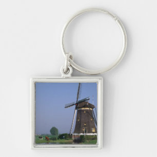 Windmills, Leidschendam, Netherlands Key Ring