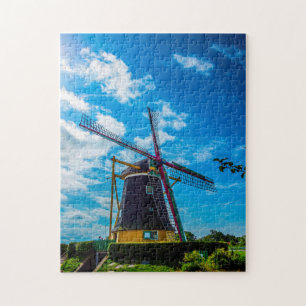 Windmills of  Amsterdam Holland. Jigsaw Puzzle
