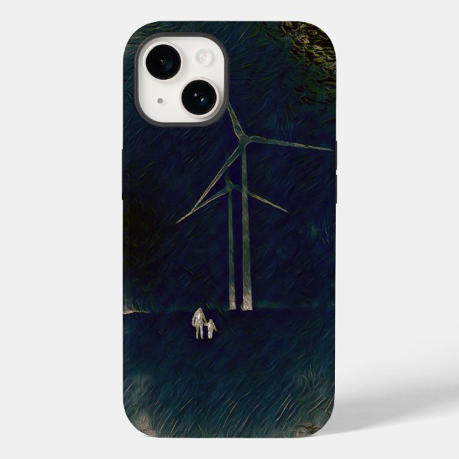 Windmills of Change Artistic Abstract Phone Case (Back)