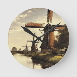 Windmills Wall Clock