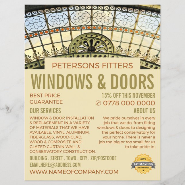 Window Arch, Window & Door Fitter Company Flyer (Front)